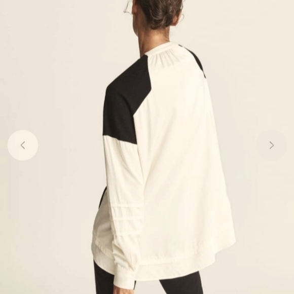 Reiss Addison wool blend colorblock button down V-neck cardigan blouse top 8 - Picture 6 of 16